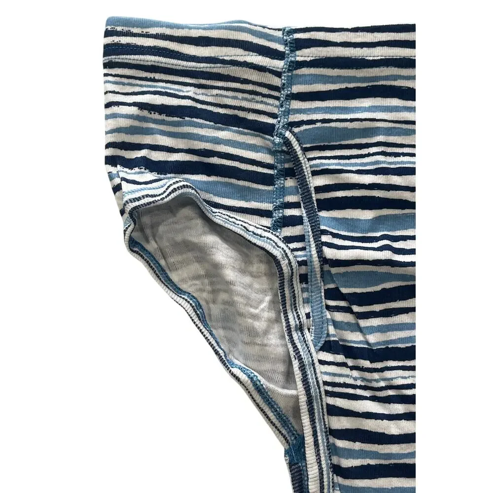 15-72(2) HANES Youth 100% Cotton Striped Briefs Blue XL